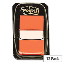 Post-it Index Flags Orange 50 per Pack 25mm Pack 12 Post-it Index Flags Orange 50 per Pack 25mm Pack 12