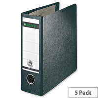 Leitz 180 A5 Upright Black 77mm Lever Arch File Pack of 5 Leitz 180 A5 Upright Black 77mm Lever Arch File Pack of 5