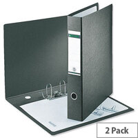 Leitz 180 A3 Upright 77mm Black Lever Arch File Pack of 2 Leitz 180 A3 Upright 77mm Black Lever Arch File Pack of 2