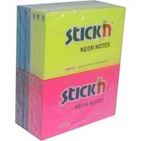 ValueX Stickn Notes 76x127mm 100 Sheets Neon Colours (Pack 12) 21334