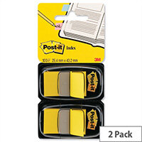 Post-it Yellow Index Flags 50 per Pack 25mm Pack 2 Post-it Yellow Index Flags 50 per Pack 25mm Pack 2
