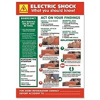 Stewart Superior Electric Shock Laminated Guidance Poster W420xH595mm Stewart Superior Electric Shock Laminated Guidance Poster W420xH595mm