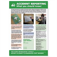Stewart Superior Accident Reporting Laminated Support Poster W420xH595mm Stewart Superior Accident Reporting Laminated Support Poster W420xH595mm