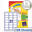 Avery L7160-100 Address Labels 21 per Sheet 63.5x38.1mm 2100 Laser & Inkjet Labels Avery L7160-100 Address Labels 21 per Sheet 63.5x38.1mm 2100 Laser & Inkjet Labels