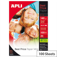 Apli A4 Glossy Best Price Photo Paper 140gsm (Pack of 100) Apli A4 Glossy Best Price Photo Paper 140gsm (Pack of 100)