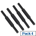 Avery Moulded Black Plastic 75mm Risers for Letter Trays Pack 4 Avery Moulded Black Plastic 75mm Risers for Letter Trays Pack 4
