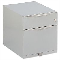 Bisley Wave Mobile Pedestal A4W Stationery and File Drawer 495H Silver WVA59MSF-RN Bisley Wave Mobile Pedestal A4W Stationery and File Drawer 495H Silver WVA59MSF-RN