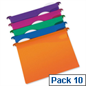Rexel Multifile Foolscap Suspension File Plastic 30mm Assorted Pack 10 Rexel Multifile Foolscap Suspension File Plastic 30mm Assorted Pack 10