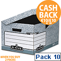 Fellowes Bankers Box System Flip Top Archive Storage Box 01815 Pack 10 Fellowes Bankers Box System Flip Top Archive Storage Box 01815 Pack 10