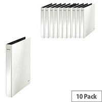 Leitz WOW A4 Plus 25mm 2 D-Ring Binder White Pack of 10 42410001 Leitz WOW A4 Plus 25mm 2 D-Ring Binder White Pack of 10 42410001