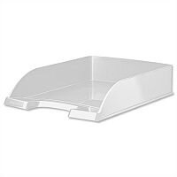 Leitz WOW Bright Letter Tray Stackable Glossy White Pearl Leitz WOW Bright Letter Tray Stackable Glossy White Pearl