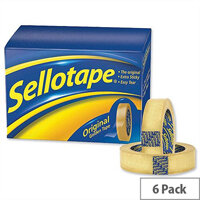 Sellotape Original Golden Tape Large 48mm x 66m Pack 6