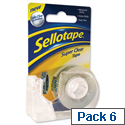 Sellotape Super Clear Tape Rolls with Dispenser 18mm x 15m Pack 6 Sellotape Super Clear Tape Rolls with Dispenser 18mm x 15m Pack 6