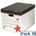 5 Star Lever Arch Files Storage Box A4 White and Black 10 Pack 5 Star Lever Arch Files Storage Box A4 White and Black 10 Pack