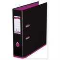 Elba MyColour Lever Arch File 80mm Polypropylene A4 Black and Pink Elba MyColour Lever Arch File 80mm Polypropylene A4 Black and Pink