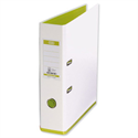 Elba MyColour Lever Arch File 80mm Polypropylene A4 White and Lime Elba MyColour Lever Arch File 80mm Polypropylene A4 White and Lime