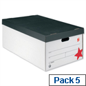 5 Star Jumbo Storage Box Black and White 412x715x276mm Pack of 5 5 Star Jumbo Storage Box Black and White 412x715x276mm Pack of 5