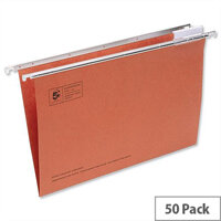 Red Office Suspension File Foolscap Heavyweight with Tabs and Inserts 5 Star Pack 50 Red Office Suspension File Foolscap Heavyweight with Tabs and Inserts 5 Star Pack 50