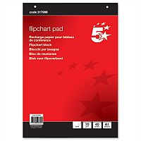 A1 Flipchart Pad Perforated 40 Sheets Plain Pack 5 5 Star A1 Flipchart Pad Perforated 40 Sheets Plain Pack 5 5 Star