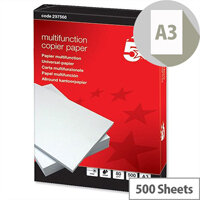 A3 White 80gsm Multifunctional Printer Paper Ream of 500 Sheets 5 Star A3 White 80gsm Multifunctional Printer Paper Ream of 500 Sheets 5 Star