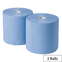 2Work Industrial & Garage Tissues Refill Dispenser Paper Cleaning Rolls 3-Ply 170m x 250mm Pack of 2 Blue Rolls GEM503B 2Work Industrial & Garage Tissues Refill Dispenser Paper Cleaning Rolls 3-Ply 170m x 250mm Pack of 2 Blue Rolls GEM503B