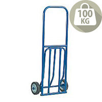 Lightweight General Duty Blue Hand Truck With Rubber Wheels Capacity 100kg 316789 Lightweight General Duty Blue Hand Truck With Rubber Wheels Capacity 100kg 316789
