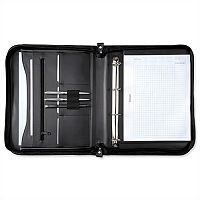 5 Star Elite Zipped A4 Conference Ring Binder Black Genuine Leather Capacity 20mm - Ideal for meetings and conferences - Document and external zip compartments 5 Star Elite Zipped A4 Conference Ring Binder Black Genuine Leather Capacity 20mm - Ideal for meetings and conferences - Document and external zip compartments