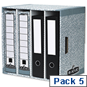 Bankers Box System Lever Arch File Store Fellowes 01840 Pack 5 Bankers Box System Lever Arch File Store Fellowes 01840 Pack 5