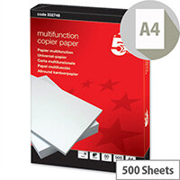 5 Star Multifunctional Printer Paper 80gsm White 500 Sheets