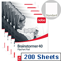 Nobo Brainstormer A1 Flipchart Pad Perforated 40 Sheets Feint Lined Pack 5 Nobo Brainstormer A1 Flipchart Pad Perforated 40 Sheets Feint Lined Pack 5