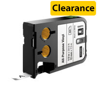 DYMO XTL All-Purpose - Vinyl - permanent adhesive - black on white - Roll (1.2 cm x 7 m) 1 roll(s) tape