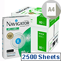Navigator Universal A4 80gsm White Printer Paper Box of 2500 Sheets Navigator Universal A4 80gsm White Printer Paper Box of 2500 Sheets