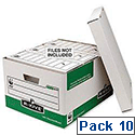 Fellowes Bankers Box Green Archive Storage Box Foolscap Pack 10 Fellowes Bankers Box Green Archive Storage Box Foolscap Pack 10