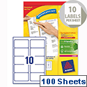 Avery L7173-100 Address Labels Laser 10 per Sheet 99.1x57mm White 1000 Labels Avery L7173-100 Address Labels Laser 10 per Sheet 99.1x57mm White 1000 Labels