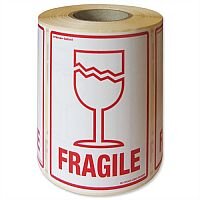 Parcel Labels Fragile 108x79mm on Roll Diameter 210mm 500 Labels Parcel Labels Fragile 108x79mm on Roll Diameter 210mm 500 Labels
