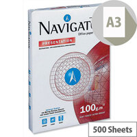 Navigator A3 White Presentation Premium Paper 100gsm 500 Sheets Navigator A3 White Presentation Premium Paper 100gsm 500 Sheets