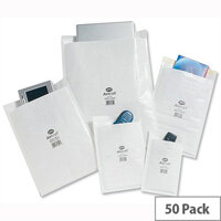 Jiffy AirKraft Size 5 Bubble Lined Bags 260x345mm White Pack of 50 Jiffy AirKraft Size 5 Bubble Lined Bags 260x345mm White Pack of 50