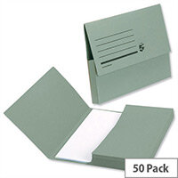 Document Wallet 285gsm Foolscap Green Pack 50 5 Star Document Wallet 285gsm Foolscap Green Pack 50 5 Star