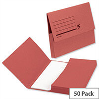 Document Wallet 285gsm Foolscap Red Pack 50 5 Star Document Wallet 285gsm Foolscap Red Pack 50 5 Star