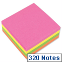 Sticky Notes Cube Pad of 320 Sheets 76x76mm Neon Rainbow 5 Star Sticky Notes Cube Pad of 320 Sheets 76x76mm Neon Rainbow 5 Star