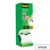 Scotch Magic Tape Tower Pack of 8 Rolls 19mm x 33m 8-1933R8 Scotch Magic Tape Tower Pack of 8 Rolls 19mm x 33m 8-1933R8