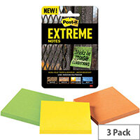 Post-it Notes Extreme 76 x 76mm Assorted Pack of 3 EXT33M-3-UKSP Post-it Notes Extreme 76 x 76mm Assorted Pack of 3 EXT33M-3-UKSP