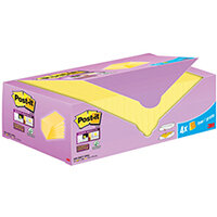 Post-it Super Sticky Notes Canary Yellow Cabinet 127x76mm Pack of 24 Post-it Super Sticky Notes Canary Yellow Cabinet 127x76mm Pack of 24