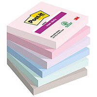 Post-it Super Sticky Notes Soulful 76x76mm 90 Pack of 6 7100259204 Post-it Super Sticky Notes Soulful 76x76mm 90 Pack of 6 7100259204
