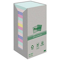 Post-it Recycled Notes Asst Colour 76x76mm 100 Pack of 16 7100259226 Post-it Recycled Notes Asst Colour 76x76mm 100 Pack of 16 7100259226