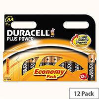 Duracell Plus Power AA Alkaline Battery 1.5V (Pack 12) 081275378 Duracell Plus Power AA Alkaline Battery 1.5V (Pack 12) 081275378