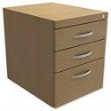 Fixed Pedestal for Cantilever Desk 3-Drawer Urban Oak Kito Fixed Pedestal for Cantilever Desk 3-Drawer Urban Oak Kito