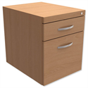Fixed Filing Pedestal for Cantilever Desk 2-Drawer Beech Trexus Fixed Filing Pedestal for Cantilever Desk 2-Drawer Beech Trexus
