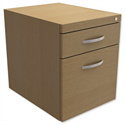Fixed Filing Pedestal for Cantilever Desk 2-Drawer Urban Oak Kito Fixed Filing Pedestal for Cantilever Desk 2-Drawer Urban Oak Kito