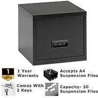 Pierre Henry A4 1 Drawer Steel Filing Cabinet Lockable Black Pierre Henry A4 1 Drawer Steel Filing Cabinet Lockable Black
